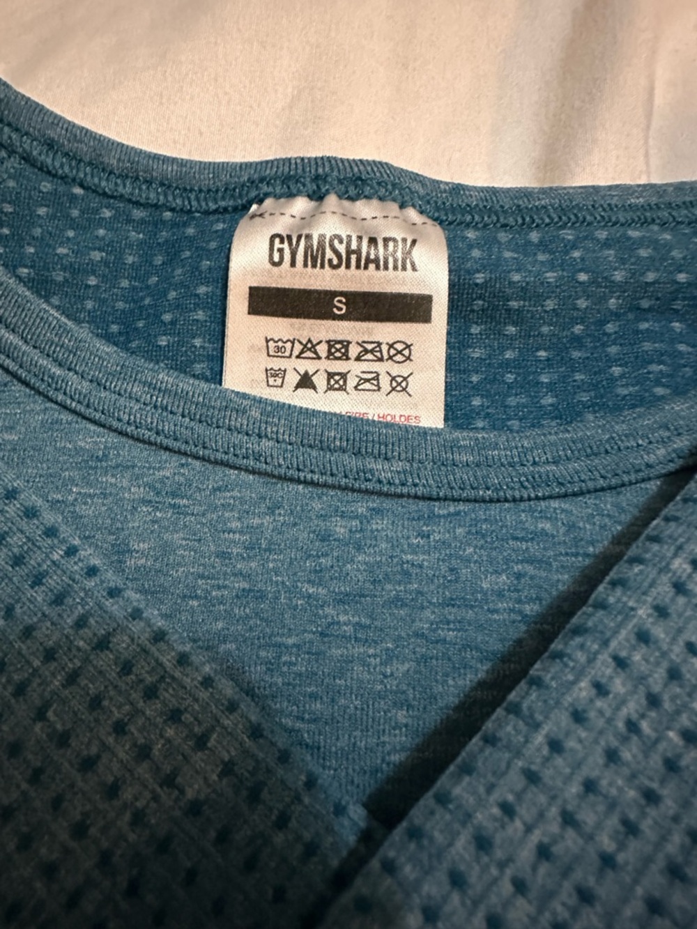 Gymshark Seamless Long Sleeve Crop Top in Heather Blue - Picture 4 of 4